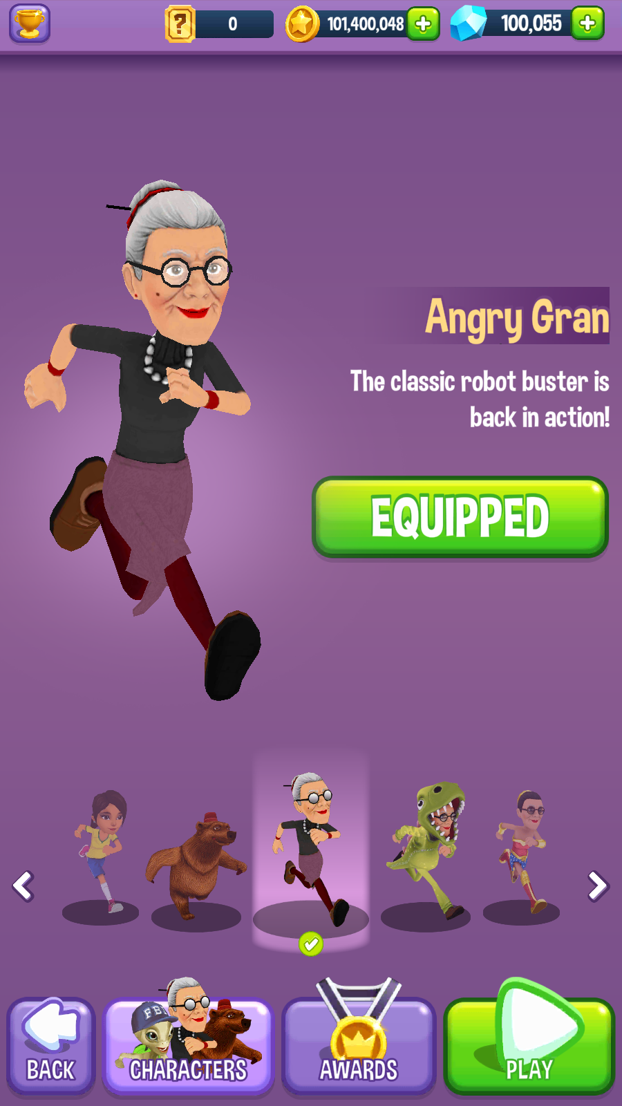 愤怒的老奶奶跑酷(Angry Gran Run)无限金币钻石版v2.21.0截图1