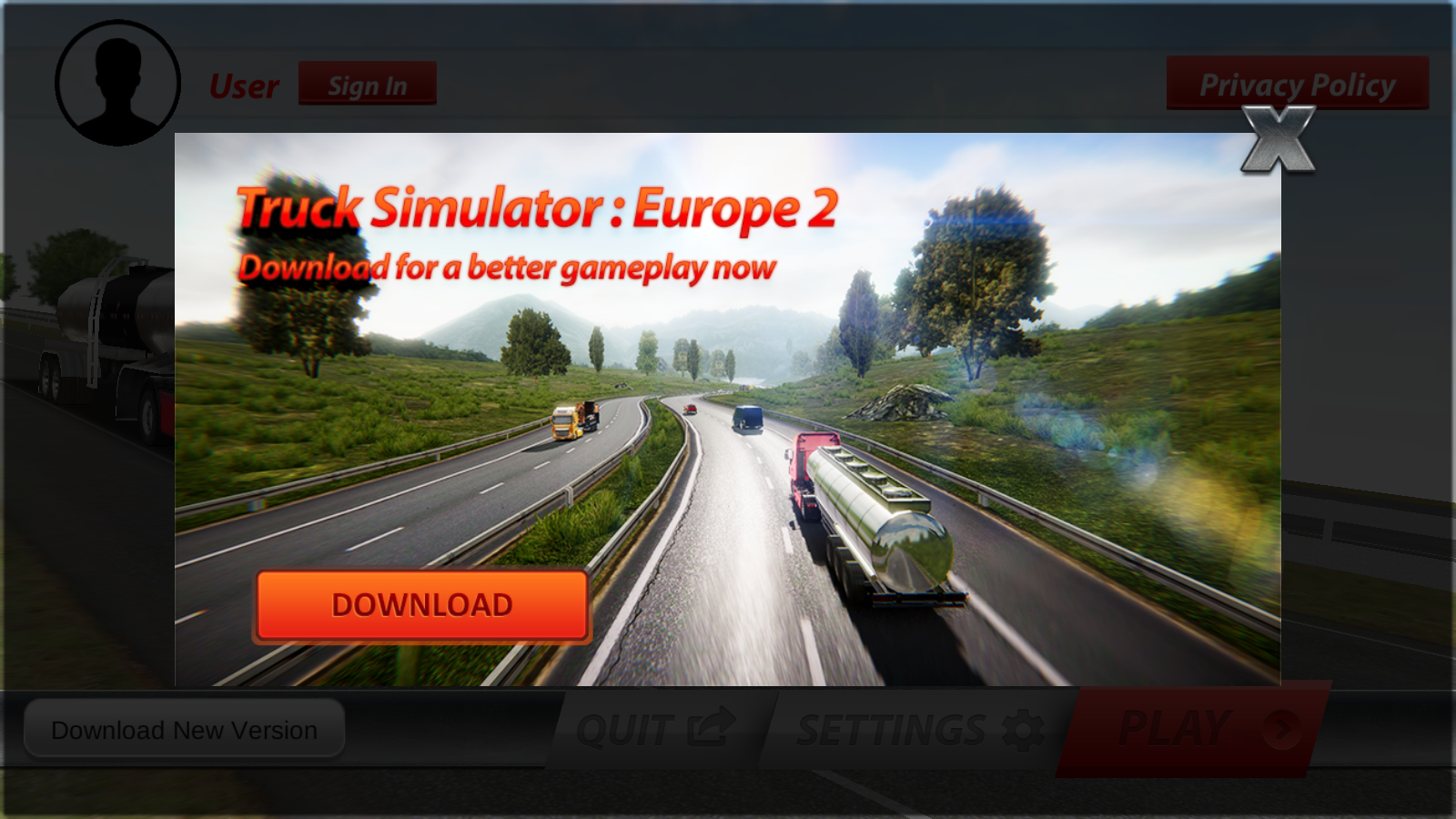 Truck Simulator Europe(ģŷ)޽Ұv1.8ͼ2